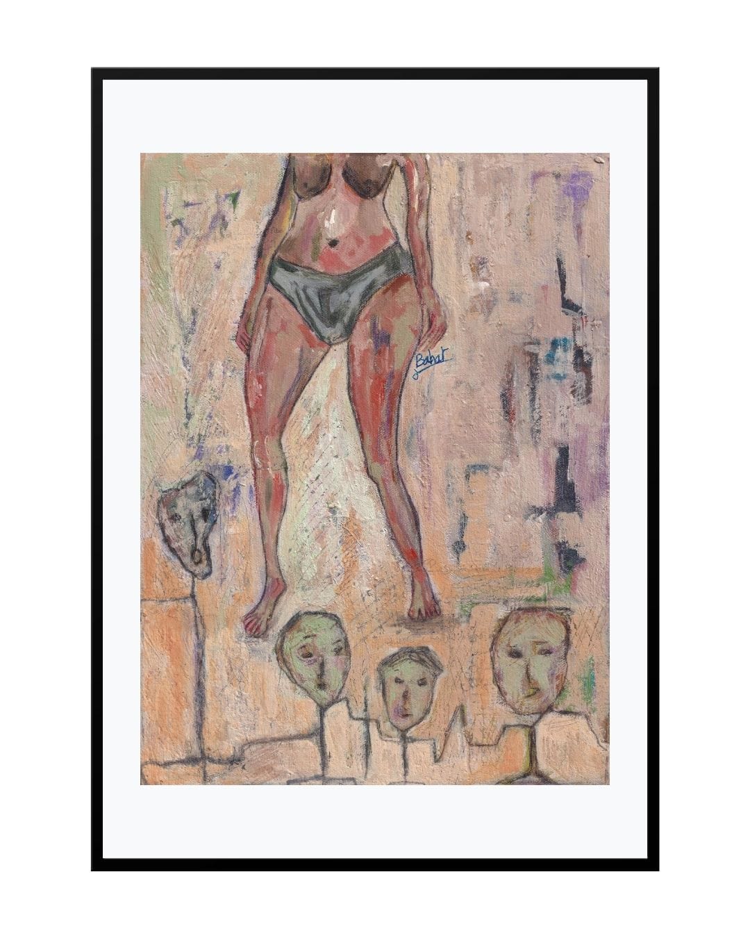 Posters, Prints, & Visual Artwork Abstract Womens Body Art - Heartbeat